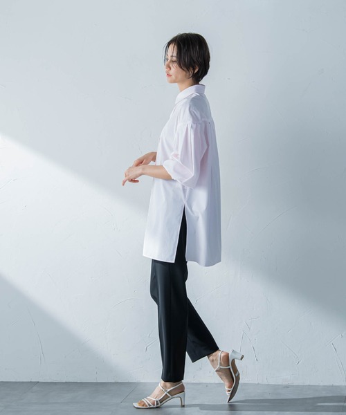 LAUTREAMONT(ロートレアモン)の「ステファニーダブルクロスパンツ≪ストレッチ/洗える/シワになりにくい≫(スラックス・レディース・ベージュ/ホワイト/ブラック・9号/11号/7号)」の6枚目の写真