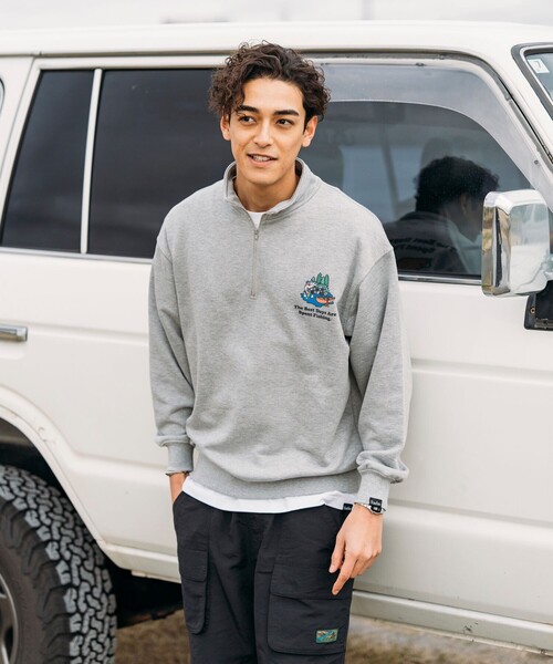 Foxfire（フォックスファイヤー）の「Foxfire/フォックスファイヤー 別注 Foxfire プリントハーフジップ スウェット/トラウト/バックプリント/リラックスフィット（Tシャツ/カットソー・メンズ・チャコールグレー/グレー/ライトグレー・MEDIUM/LARGE）」の20枚目の写真