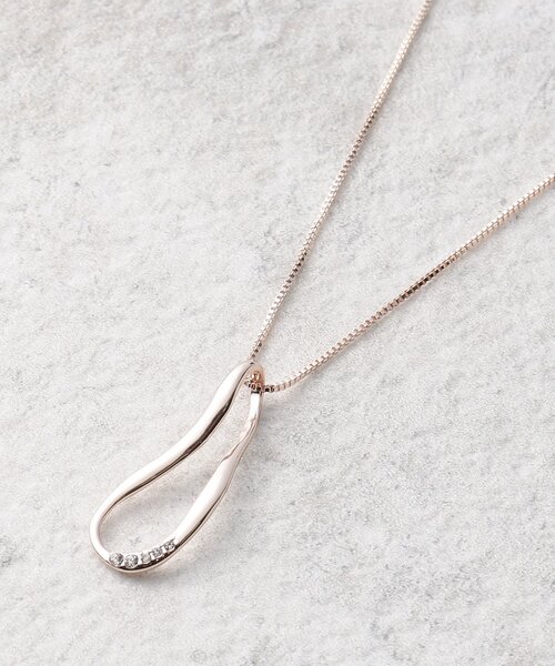 grove（グローブ）の「◆しずくメタルワントップネックレス（ネックレス・レディース・ピンクゴールド/ゴールド/シルバー・00）」の3枚目の写真