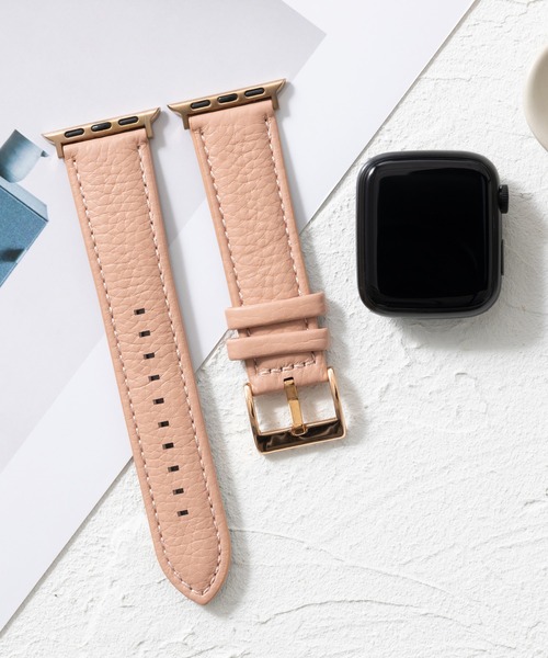 emonique(エモニーク)の「本革レザー Apple Watch バンド スマートウォッチバンド【38/40/41/42/44/45/49mm対応】(デジタル腕時計・レディース・ダークグレー/オレンジ/ホワイト/ピンク・42/38)」の6枚目の写真