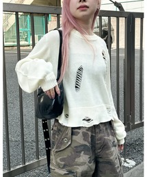 3.3 Field Trip  | 3.3 Field Trip／ダメージニットプルオーバー 2105724(ニット/セーター)