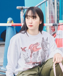 THEATRE PRODUCTS | 【スパイク 小川暖奈×THEATREPRODUCTS コラボ】SEASIDE AND RIVER コラージュプルオーバー(スウェット)