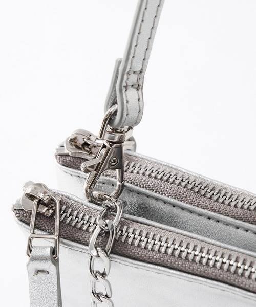 RIVE DROITE(リヴドロワ)の「レザーマルチポシェット(ショルダーバッグ・レディース・ブラック/シルバー・FREE)」の13枚目の写真