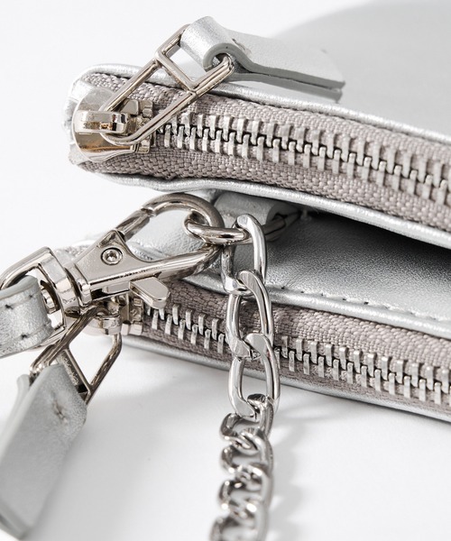 RIVE DROITE(リヴドロワ)の「レザーマルチポシェット(ショルダーバッグ・レディース・ブラック/シルバー・FREE)」の14枚目の写真