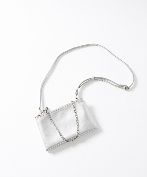 RIVE DROITE(リヴドロワ)の「レザーマルチポシェット(ショルダーバッグ・レディース・ブラック/シルバー・FREE)」の10枚目の写真