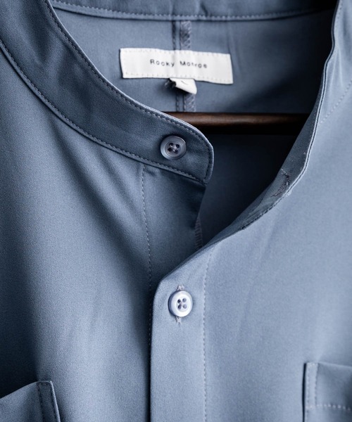 接触冷感オーバーサイズバンドカラードルマンシャツ（シャツ/ブラウス