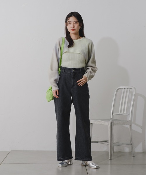 Kastane（カスタネ）の「【A4/PCサイズ】カラーマルチトートBAG（トートバッグ・レディース・アイボリー/ブラック/ライトグレー/ライム/サーモンピンク・FREE）」の22枚目の写真