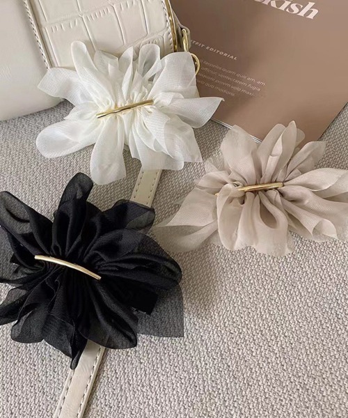 Miniministore（ミニミニストア）の「シフォンバレッタ レディースヘアアレンジ（バレッタ/ヘアクリップ・レディース・ホワイト/ブラック/ベージュ・FREE）」の11枚目の写真