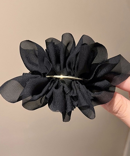 Miniministore（ミニミニストア）の「シフォンバレッタ レディースヘアアレンジ（バレッタ/ヘアクリップ・レディース・ホワイト/ブラック/ベージュ・FREE）」の12枚目の写真