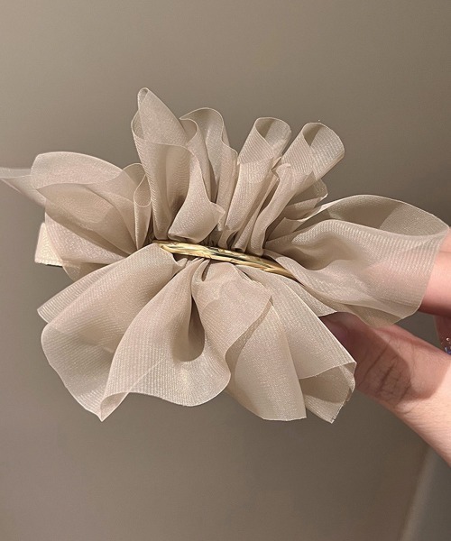 Miniministore（ミニミニストア）の「シフォンバレッタ レディースヘアアレンジ（バレッタ/ヘアクリップ・レディース・ホワイト/ブラック/ベージュ・FREE）」の14枚目の写真