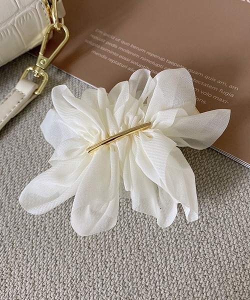 Miniministore（ミニミニストア）の「シフォンバレッタ レディースヘアアレンジ（バレッタ/ヘアクリップ・レディース・ホワイト/ブラック/ベージュ・FREE）」の16枚目の写真