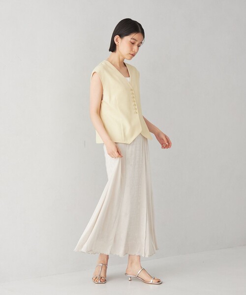 EMMEL REFINES(エメルリファインズ)の「<EMMEL REFINES>EM シャイニー ナロー スカート(スカート・レディース・ブラック/ナチュラル/ピンク・XS/M/S)」の9枚目の写真