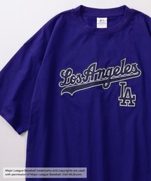 【MAJOR LEAGUE BASEBALL/メジャーリーグベースボール】MLB 6TEAM LOGO フロントビッグロゴ刺繍&バックサークルロゴ ワッペンデザイン 半袖Tシャツ