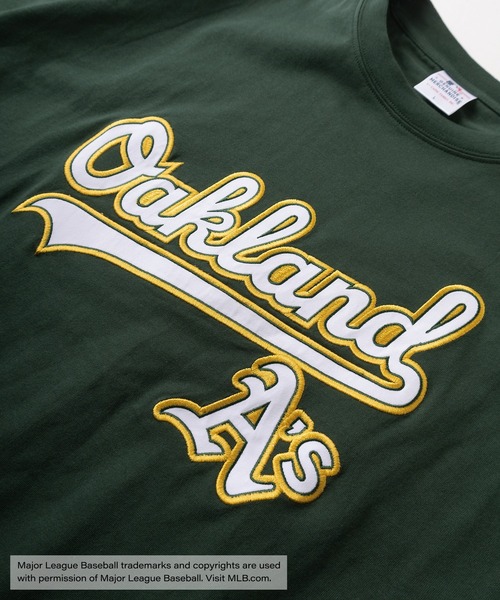 MLB（メジャーリーグベースボール）の「【MAJOR LEAGUE BASEBALL/メジャーリーグベースボール】MLB 6TEAM LOGO フロントビッグロゴ刺繍＆バックサークルロゴ ワッペンデザイン 半袖Tシャツ（Tシャツ/カットソー・メンズ・ダークグリーン/ネイビー/グレー/ロイヤルブルー/ブラック/ブラック系その他/アッシュグレー/オフホワイト/ホワイト/グリーン・M/L/XL）」の20枚目の写真