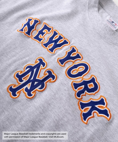 MLB（メジャーリーグベースボール）の「【MAJOR LEAGUE BASEBALL/メジャーリーグベースボール】MLB 6TEAM LOGO フロントビッグロゴ刺繍＆バックサークルロゴ ワッペンデザイン 半袖Tシャツ（Tシャツ/カットソー・メンズ・ダークグリーン/ネイビー/グレー/ロイヤルブルー/ブラック/ブラック系その他/アッシュグレー/オフホワイト/ホワイト/グリーン・M/L/XL）」の21枚目の写真