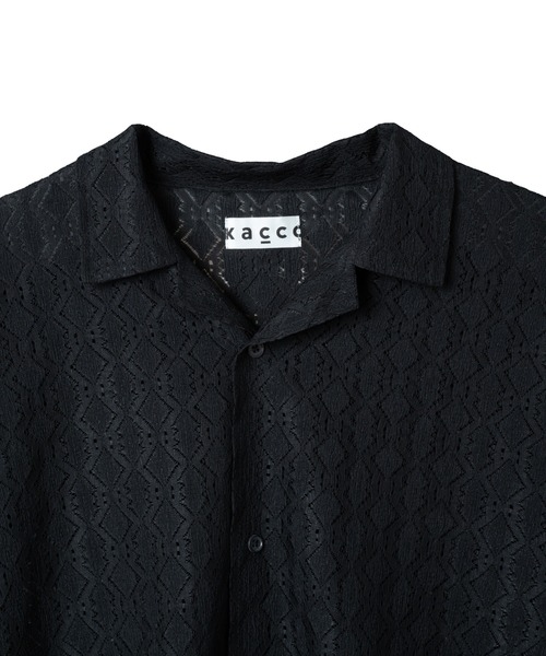 KACCO（カッコ）の「《ユニセックスアイテム》SHEER LACE SHIRTS / レースシアーシャツ（シャツ/ブラウス・メンズ・ホワイト/ブラック・LARGE/MEDIUM/SMALL）」の17枚目の写真