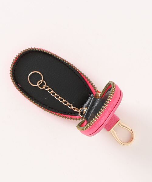 TONE SELECT GOODS（トーンセレクトグッズ）の「【float】シンプル ラウンド キーケース 【7色展開】(チェーン付き)（キーケース/キーアクセサリー・レディース・ダークブラウン/ピンク/レッド/ブラック/ベビーピンク/ライトブラウン/ワインレッド・FREE）」の16枚目の写真