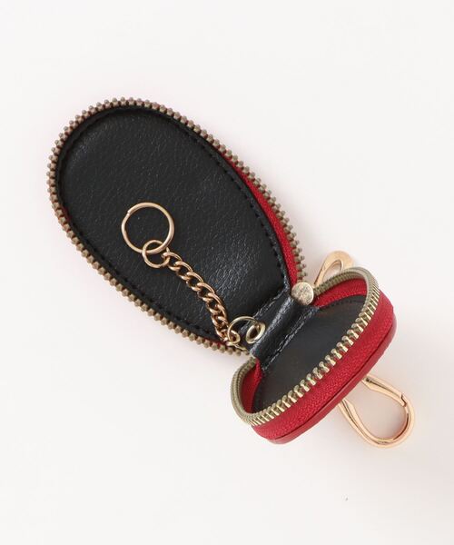 TONE SELECT GOODS（トーンセレクトグッズ）の「【float】シンプル ラウンド キーケース 【7色展開】(チェーン付き)（キーケース/キーアクセサリー・レディース・ダークブラウン/ピンク/レッド/ブラック/ベビーピンク/ライトブラウン/ワインレッド・FREE）」の18枚目の写真