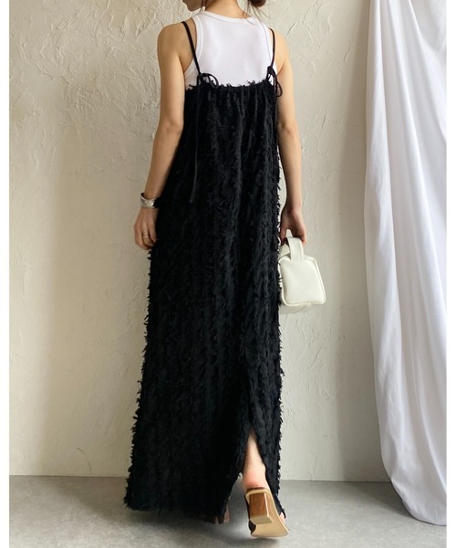 【ZYM】フリンジワンピース2682 セール】【S・Mサイズ展開】フロント刺繍ウエストシャーリング