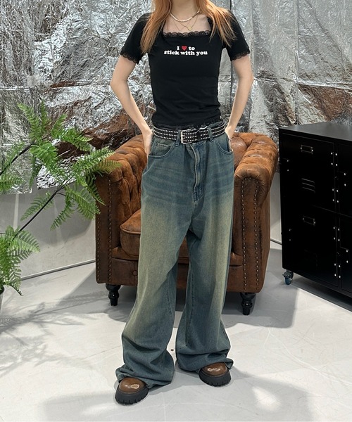 sedacle girl（セダクルガール）の「バックリボンレーストップス（Tシャツ/カットソー・レディース・レッド/ブラック/カーキ/スモークピンク・MEDIUM/SMALL）」の10枚目の写真