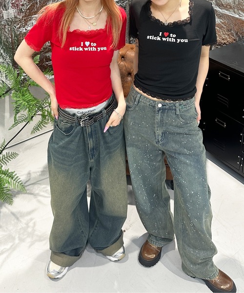 sedacle girl（セダクルガール）の「バックリボンレーストップス（Tシャツ/カットソー・レディース・レッド/ブラック/カーキ/スモークピンク・MEDIUM/SMALL）」の5枚目の写真