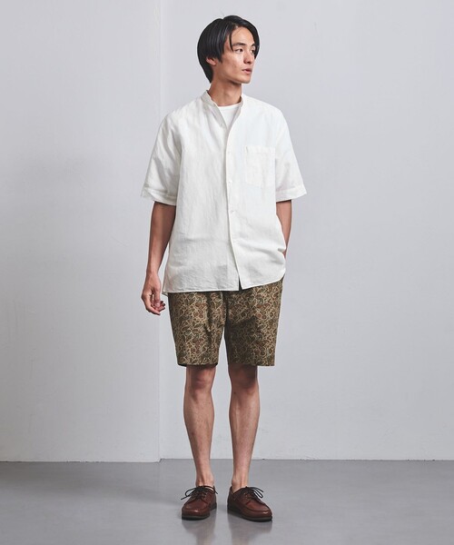 UNITED ARROWS(ユナイテッドアローズ)の「Moldivaa ショートスリーブ バンドカラーシャツ(シャツ/ブラウス・メンズ・ホワイト/ネイビー/その他1・S/M/L/XL)」の5枚目の写真