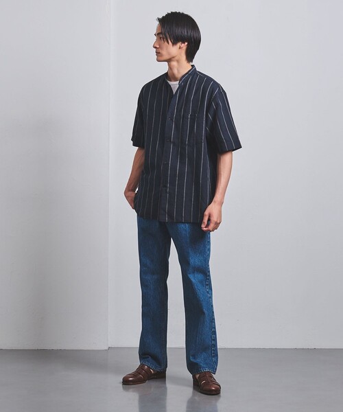 UNITED ARROWS(ユナイテッドアローズ)の「Moldivaa ショートスリーブ バンドカラーシャツ(シャツ/ブラウス・メンズ・ホワイト/ネイビー/その他1・S/M/L/XL)」の6枚目の写真