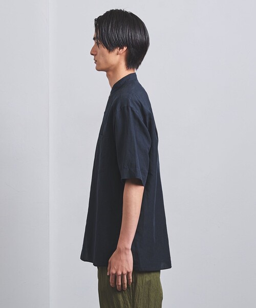 UNITED ARROWS(ユナイテッドアローズ)の「Moldivaa ショートスリーブ バンドカラーシャツ(シャツ/ブラウス・メンズ・ホワイト/ネイビー/その他1・S/M/L/XL)」の8枚目の写真