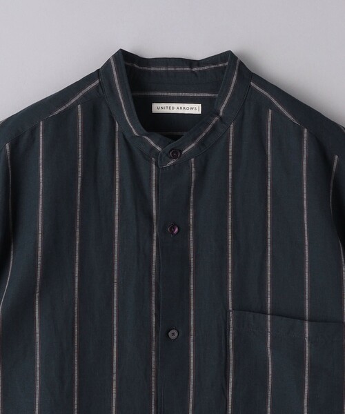 UNITED ARROWS(ユナイテッドアローズ)の「Moldivaa ショートスリーブ バンドカラーシャツ(シャツ/ブラウス・メンズ・ホワイト/ネイビー/その他1・S/M/L/XL)」の12枚目の写真