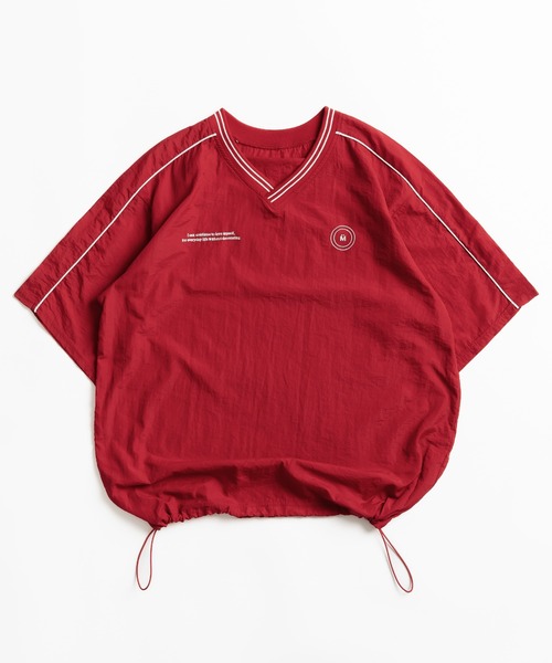 MUHET(ミュエータ)の「Vネックナイロントップス(Tシャツ/カットソー・レディース・レッド/チャコールグレー/ネイビー・MEDIUM/X-LARGE)」の22枚目の写真