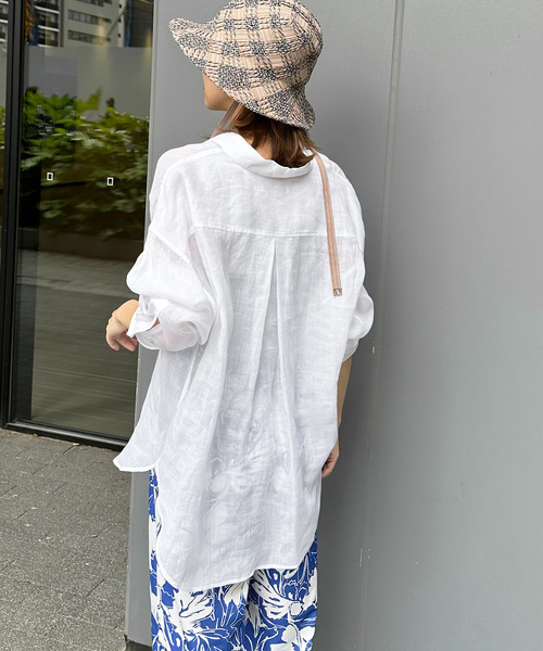 JOURNAL STANDARD relume(ジャーナルスタンダード レリューム)の「ラミーオーバーサイズシャツ(シャツ/ブラウス・レディース・ホワイト/ブラック/ブルー/サファリグリーン/ピンク系その他・FREE)」の15枚目の写真