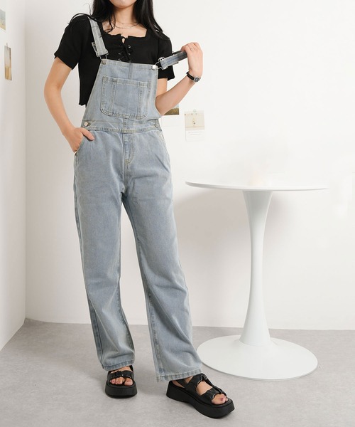 NinaetLina(ニナエリナ)の「デニムサロペット(サロペット/オーバーオール・レディース・ブルー・L/M)」の21枚目の写真