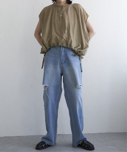 VENCEEXCHANGE（ヴァンスエクスチェンジ）の「ウエスト絞りフレンチブラウス（シャツ/ブラウス・レディース・ブラック/ブラウン系/オフホワイト・FREE）」の19枚目の写真