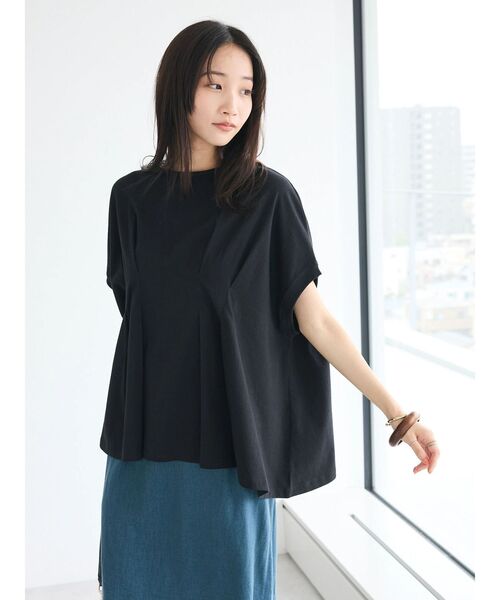 CRAFT STANDARD BOUTIQUE（クラフトスタンダードブティック）の「前後2WAYタックプルオーバー（Tシャツ/カットソー・レディース・アイボリー/ブラック/ブルー/レッド・FREE）」の15枚目の写真