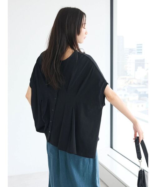 CRAFT STANDARD BOUTIQUE（クラフトスタンダードブティック）の「前後2WAYタックプルオーバー（Tシャツ/カットソー・レディース・アイボリー/ブラック/ブルー/レッド・FREE）」の16枚目の写真