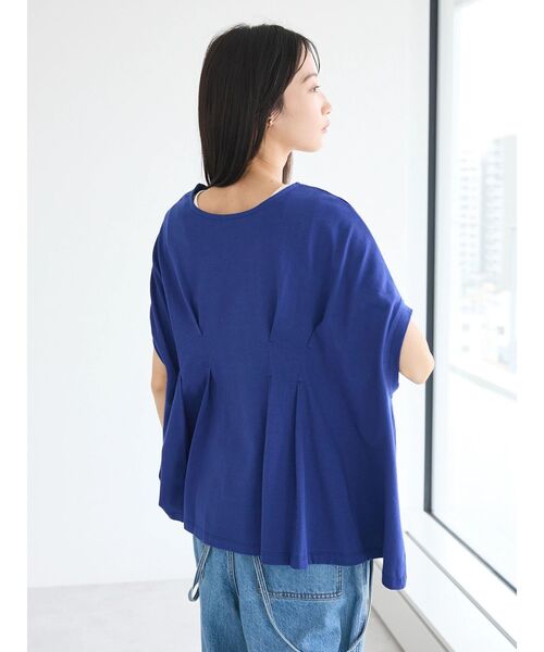 CRAFT STANDARD BOUTIQUE（クラフトスタンダードブティック）の「前後2WAYタックプルオーバー（Tシャツ/カットソー・レディース・アイボリー/ブラック/ブルー/レッド・FREE）」の10枚目の写真