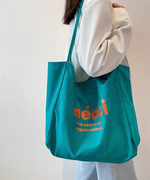 ANOTHER S（アナザーエス）の「A4収納可大容量トートバッグ（トートバッグ・レディース・ピンク/ナチュラル/グリーン/オレンジ/イエロー・FREE）」の2枚目の写真