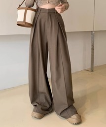 c.u.l | ハイウエストパンツ ドレープルーズスラックス culw710(スラックス)