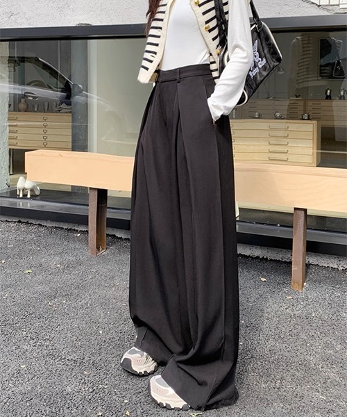c.u.l(シーユーエル)の「ハイウエストパンツ ドレープルーズスラックス culw710(スラックス・レディース・ブラック/グレー/ブラウン・L/M)」の11枚目の写真