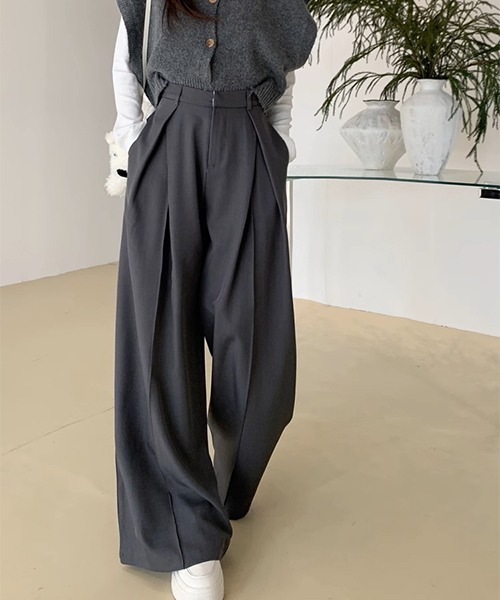 c.u.l(シーユーエル)の「ハイウエストパンツ ドレープルーズスラックス culw710(スラックス・レディース・ブラック/グレー/ブラウン・L/M)」の12枚目の写真
