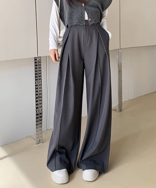 c.u.l(シーユーエル)の「ハイウエストパンツ ドレープルーズスラックス culw710(スラックス・レディース・ブラック/グレー/ブラウン・L/M)」の17枚目の写真