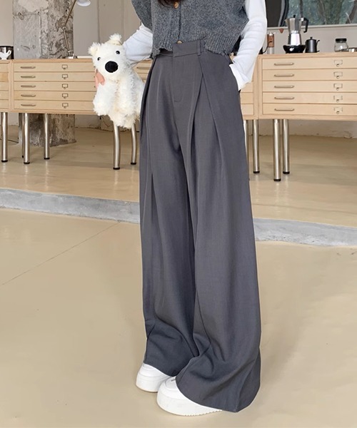 c.u.l(シーユーエル)の「ハイウエストパンツ ドレープルーズスラックス culw710(スラックス・レディース・ブラック/グレー/ブラウン・L/M)」の19枚目の写真