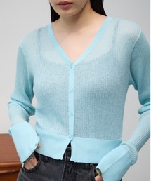 AZUL by moussy | シアーリブショートカーデ(カーディガン/ボレロ)