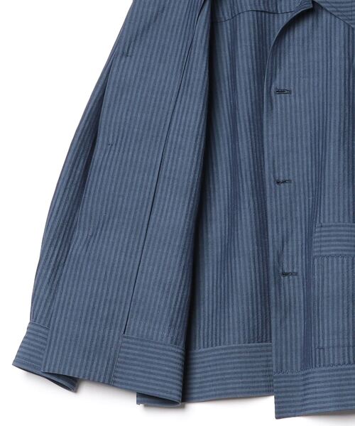 Sports Stripe Zebra” ワンポイント 長袖シャツ（ライトブルー