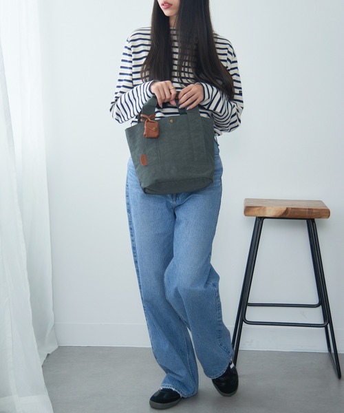 toleur（トーラ）の「【toleur】ウォッシュナイロントート 11948 ※（トートバッグ・レディース・ベージュ/ダークグレー/ブラック/カーキ・FREE）」の12枚目の写真