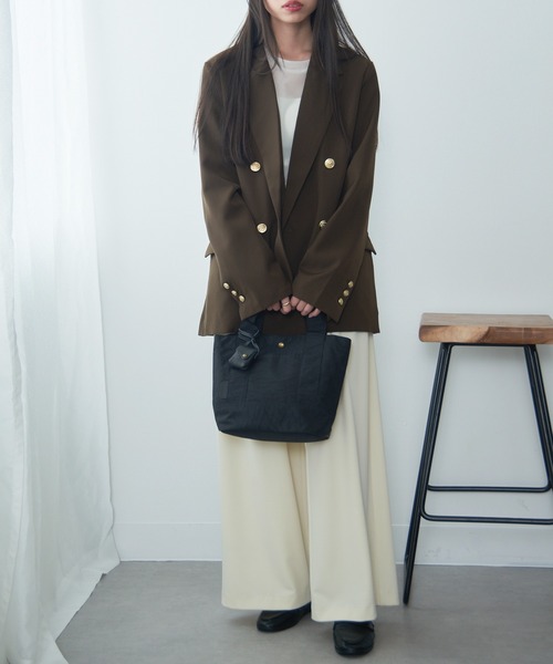 toleur（トーラ）の「【toleur】ウォッシュナイロントート 11948 ※（トートバッグ・レディース・ベージュ/ダークグレー/ブラック/カーキ・FREE）」の9枚目の写真