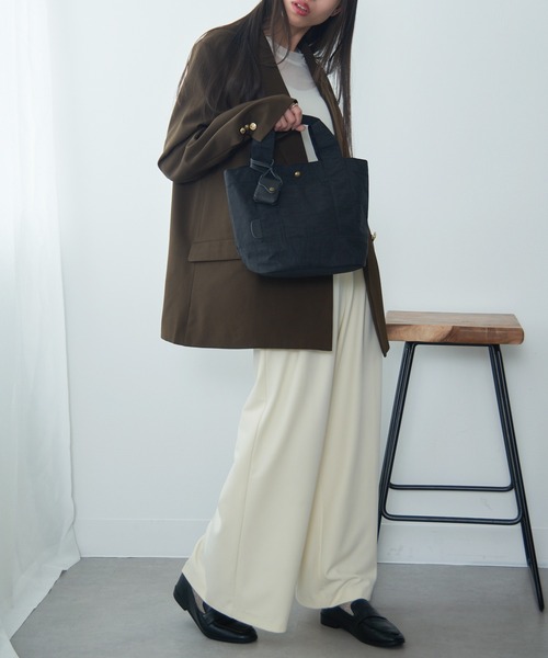 toleur（トーラ）の「【toleur】ウォッシュナイロントート 11948 ※（トートバッグ・レディース・ベージュ/ダークグレー/ブラック/カーキ・FREE）」の7枚目の写真
