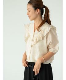 Lugnoncure | Vネックフリルブラウス(シャツ/ブラウス)