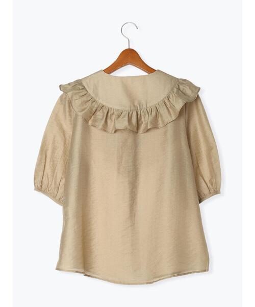 Lugnoncure（ルノンキュール）の「Vネックフリルブラウス（シャツ/ブラウス・レディース・ベージュ/ブラック/オフホワイト・F）」の17枚目の写真