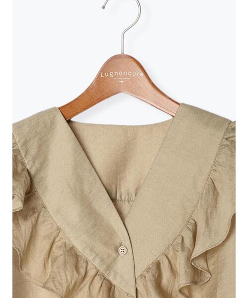 Lugnoncure（ルノンキュール）の「Vネックフリルブラウス（シャツ/ブラウス・レディース・ベージュ/ブラック/オフホワイト・F）」の18枚目の写真